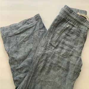 Athleta Cabo Wide Leg Linen Pants (fits 4-6)